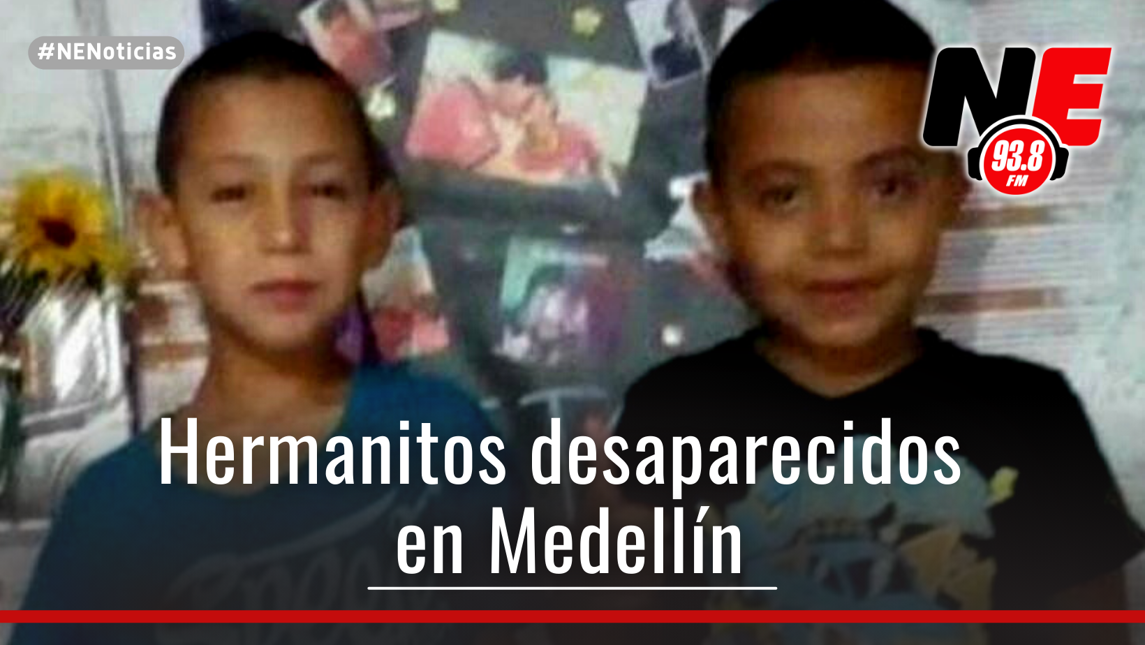 Dos niños hermanos desaparecidos hace más de una semana en Medellín