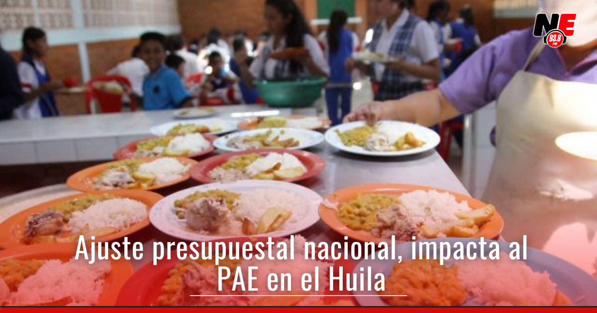 Reajustan el PAE en el Huila por disminución de recursos