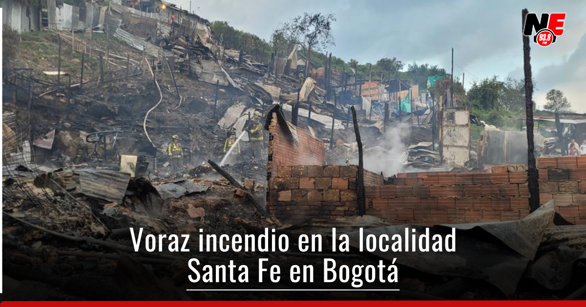Más de 50 viviendas fueron arrasadas en incendio en Bogotá