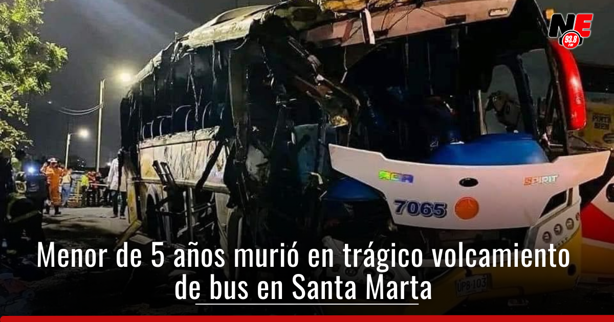 Dos fallecidos y múltiples heridos en volcamiento de bus en Santa Marta