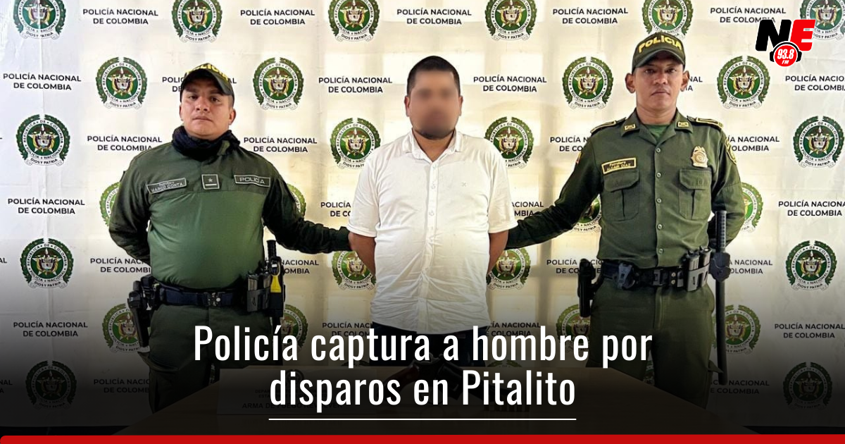 Capturan a hombre por realizar disparos al aire en Pitalito