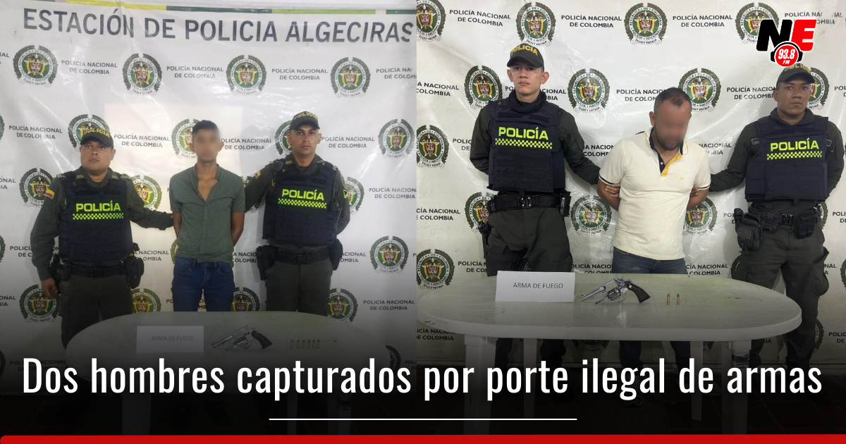 Dos hombres capturados por porte ilegal de armas en Algeciras